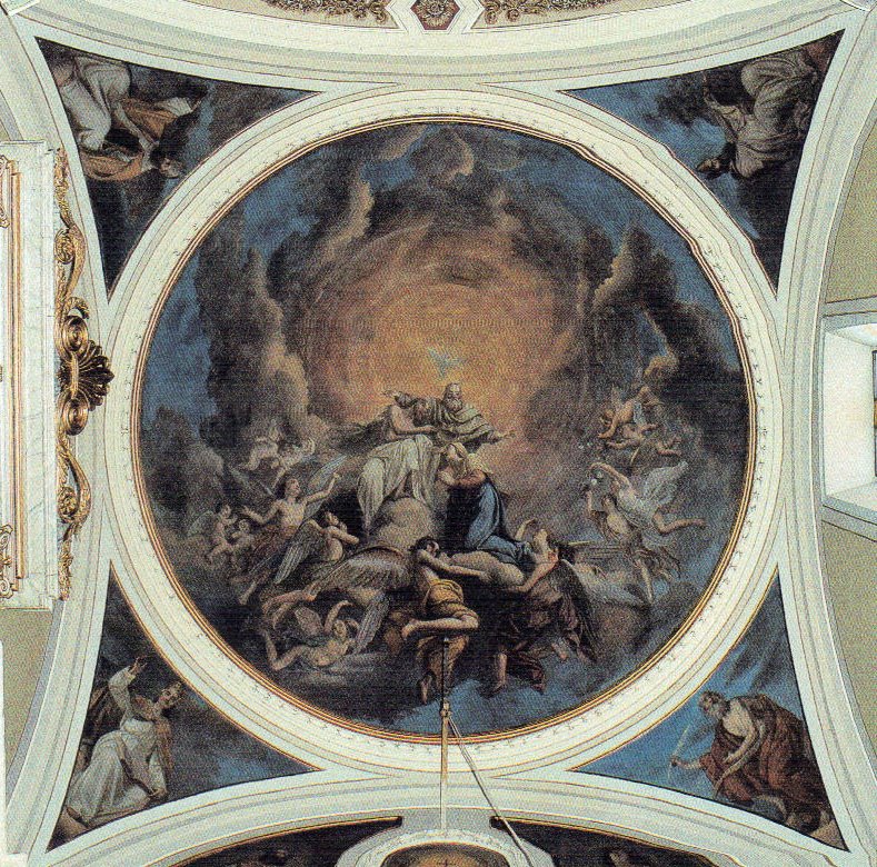 Incoronazione di Maria - 1863 - affresco - chiesa di Santa Maria Assunta - Cimbergo (BS)